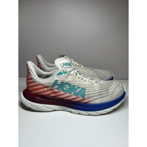 Hoka One One Men's Mach 5 Athletic Running Shoes Sneakers White Flame - Size 10